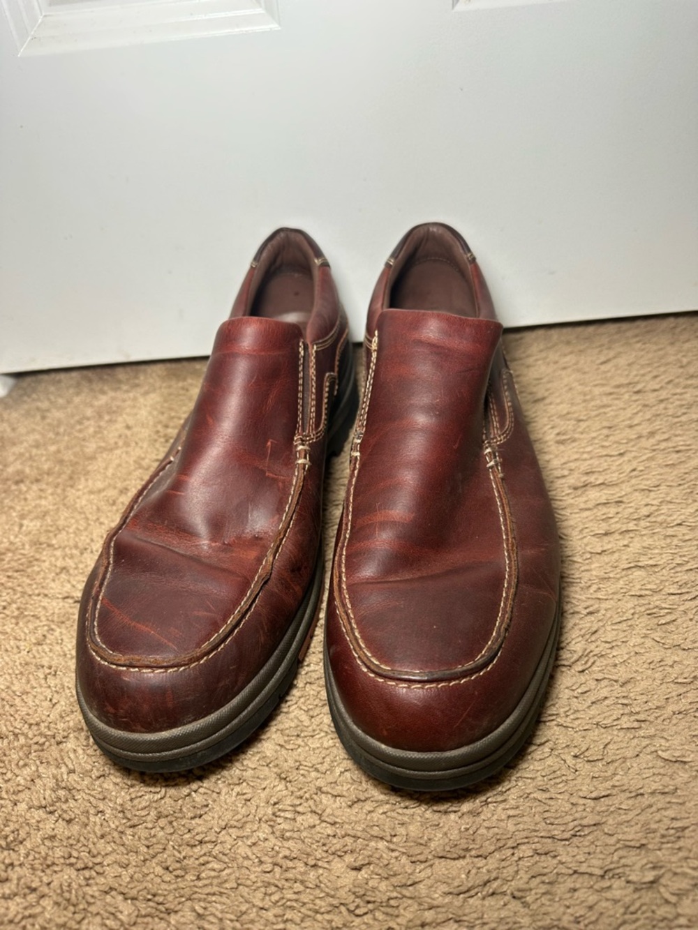 Johnston & Murphy XC4 Leather Shoes Men's 11.5 Slip On Loafer Brown Waterproof